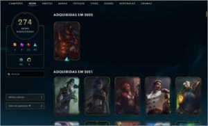 Conta de League Of Legends nível 458 LOL