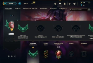 Esmeralda 3 com 45 Champs e 15 Skins + 7 Espolios - League of Legends LOL