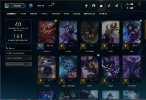 Esmeralda 3 com 45 Champs e 15 Skins + 7 Espolios - League of Legends LOL