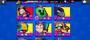 95 Brawnlers / 41 Hipercargas / Skins Stranger Things - Brawl Stars