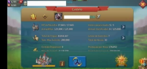 Conta Lords Mobile T4 485m de poder 8m de tropas(migra 1093)