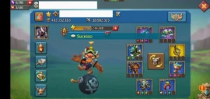 Conta Lords Mobile T4 485m de poder 8m de tropas(migra 1093)