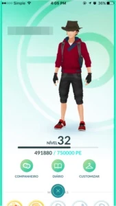 Conta Pokémon GO Level 32