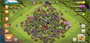 Conta clash of clans cv10 +830 gemas +heróis nível 17,18