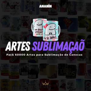 Artes Sublimação Canecas +60000 - Editáveis