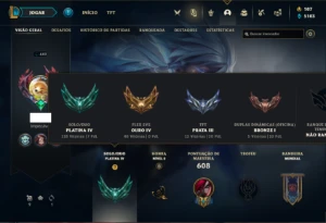 Conta Platina 4 com TODOS os champs e 156 Skins ( MAIN MID ) - League of Legends LOL