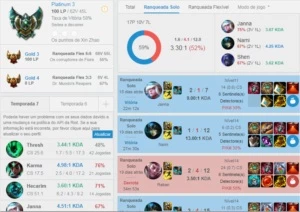 Conta League of Legends Platina 3 (todos os champs) LOL