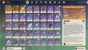 AR 56 Conta ENDGAME 8 Personagens T5 + 3 Armas T5 - Genshin Impact