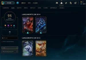 conta de league of legends com skins barata LOL