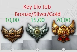Key Elo job - 20,00 Divisão Gold - League of Legends LOL