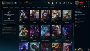 Vendo conta Platina 1 MD5 Diamante EMAIL NÂO CONFIRMADO - League of Legends LOL