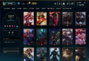 Esmeralda 4 com TODOS os Champs e 307 Skins (TOP / JG / ADC) - League of Legends LOL