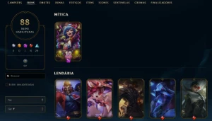 Conta League of Legends Full Acesso - 106 Champs e 88 Skins LOL