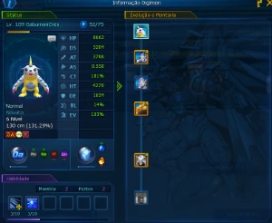 Conta LADMO Mid game com AOX e Alter-S Bem investida - Digimon Masters Online