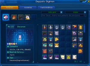 Conta LADMO Mid game com AOX e Alter-S Bem investida - Digimon Masters Online