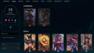 Conta League of Legends Full Acesso - 78 Champs e 38 Skins LOL