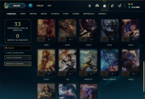 Conta Mestre com 28 Champs e 2 Skins (119 PDL) - League of Legends LOL