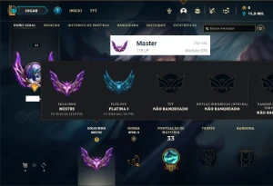 Conta Mestre com 28 Champs e 2 Skins (119 PDL) - League of Legends LOL