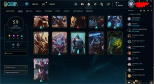 Conta de LoL , LvL 208, 59 Skins, 2 Skins Ultimates - League of Legends: Wild Rift LOL WR