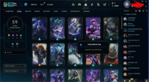 Conta de LoL , LvL 208, 59 Skins, 2 Skins Ultimates - League of Legends: Wild Rift LOL WR