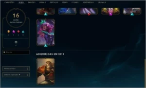 Conta gold 2 no lol com 16 skins e 54 campeões - League of Legends