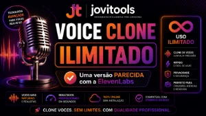 Voice Clone | 30 Dias | Estilo Elevenlabs - Inteligência Artificial