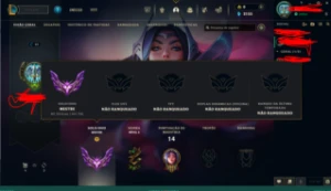 Conta mestre 105pdl winrate positivo - League of Legends LOL