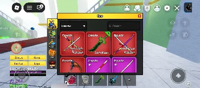 Conta de blox fruits com frutas permans e game pass - Roblox