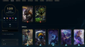 Conta League of Legends Full Acesso - 119 Champs e 109 Skins LOL