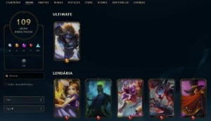 Conta League of Legends Full Acesso - 119 Champs e 109 Skins LOL