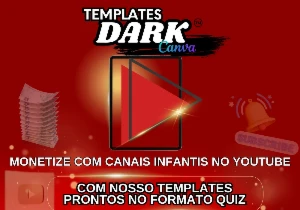 Templates Prontos CANAL DARK - Video Youtube Canal Dark - Redes Sociais