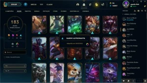 CONTA OURO 2 L COM 183 SKINS E QUASE TODOS OS CHAMPS - League of Legends LOL