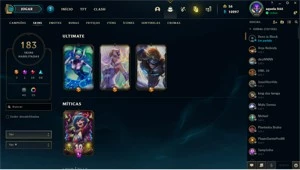 CONTA OURO 2 L COM 183 SKINS E QUASE TODOS OS CHAMPS - League of Legends LOL