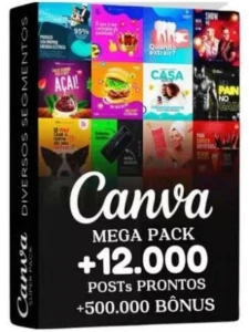 + 12.000 Posts Prontos (Canva) 100% Editaveis + Bônus - Social Media