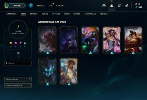 Conta prata 2 com 35 Champs e 7 Skins + 2 Fragmentos - League of Legends LOL