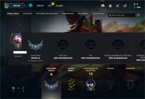 Conta prata 2 com 35 Champs e 7 Skins + 2 Fragmentos - League of Legends LOL