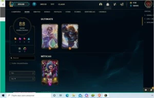 Conta Platina IV Todos Os Campiões com bastante Espólios - League of Legends LOL