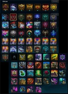 Conta com 5 skins Vitoriosas - League of Legends LOL