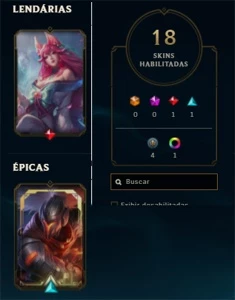 Conta com 5 skins Vitoriosas - League of Legends LOL