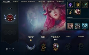 Conta com 5 skins Vitoriosas - League of Legends LOL