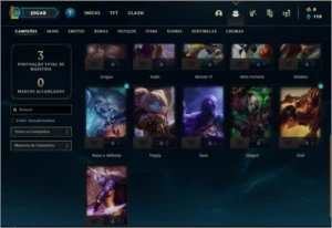 Conta bronze 1 BARATA com 0 skins e 21 champs - League of Legends LOL