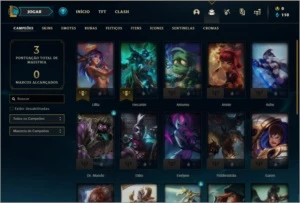 Conta bronze 1 BARATA com 0 skins e 21 champs - League of Legends LOL