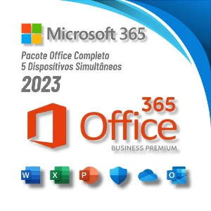 Licença Microsoft Office 365 Vitalício - 5 Dispositivos -1TB - Softwares and Licenses