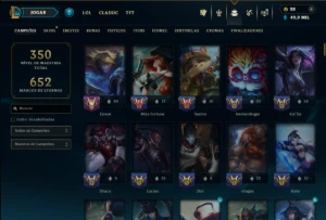 Prata 2 com 140 Champs e 239 Skins ( ADC / MID / JG ) - League of Legends LOL