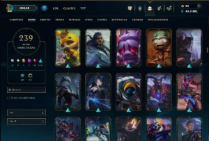 Prata 2 com 140 Champs e 239 Skins ( ADC / MID / JG ) - League of Legends LOL
