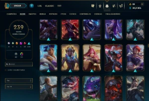 Prata 2 com 140 Champs e 239 Skins ( ADC / MID / JG ) - League of Legends LOL