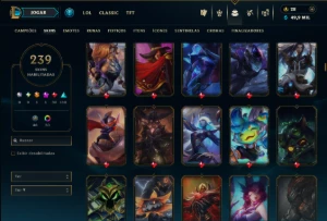 Prata 2 com 140 Champs e 239 Skins ( ADC / MID / JG ) - League of Legends LOL