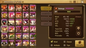 Conta MIid/End game SW. Seara, Bárbara, Perna, Triton e + - Summoners War