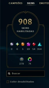 Conta de League of Legends Nível 438 908 Skins, todos champ LOL
