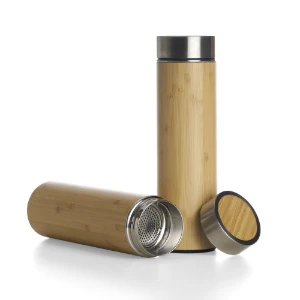 Garrafa Térmica de Bambu 500 ml - Artesanato e Personalizados